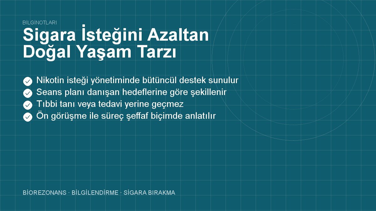Sigara İsteğini Azaltan Doğal Yaşam Tarzı Değişimleri
