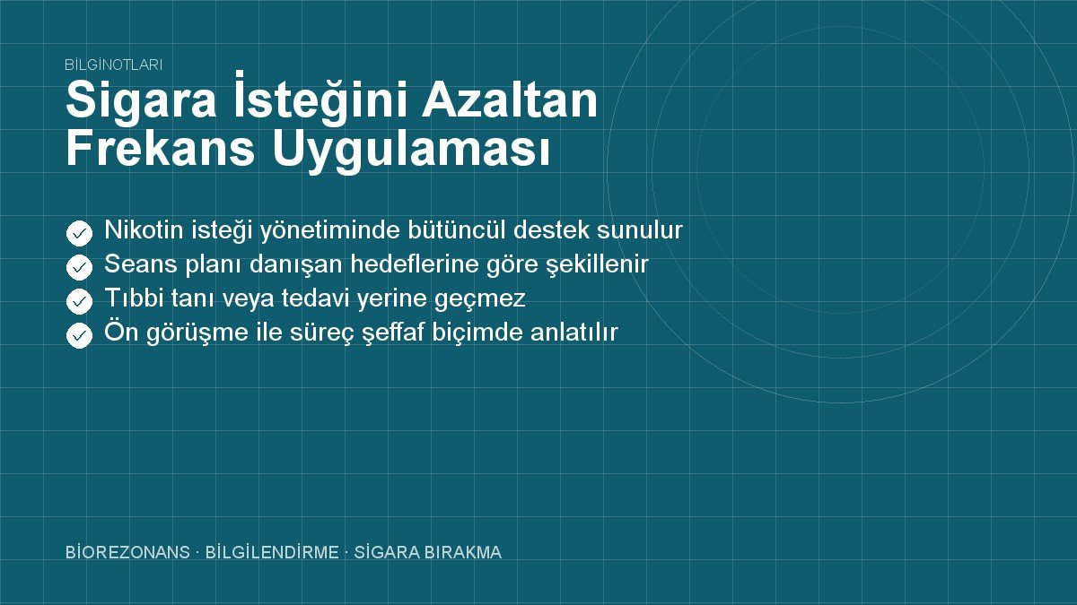 Sigara İsteğini Azaltan Frekans Uygulaması Çalışma Şekli