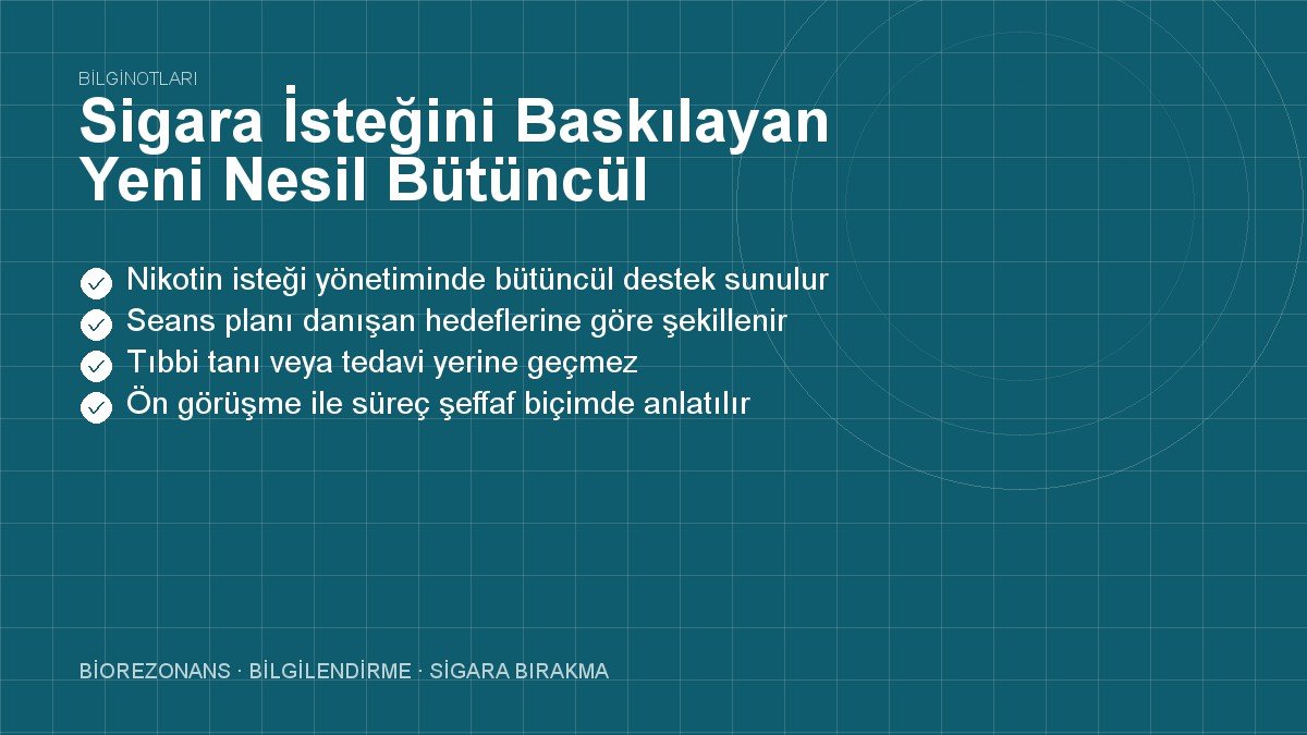 Sigara İsteğini Baskılayan Yeni Nesil Bütüncül Formüller