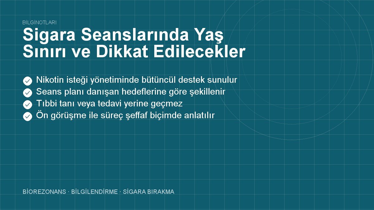 Sigara Seanslarında Yaş Sınırı ve Dikkat Edilecekler