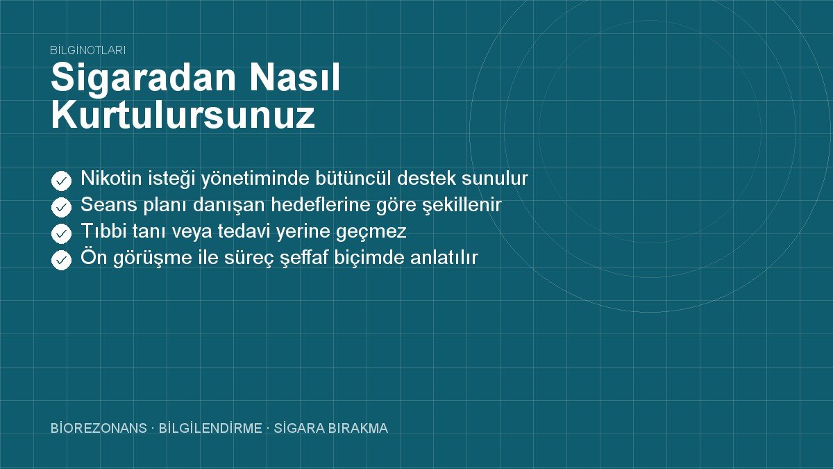 Sigaradan Nasıl Kurtulursunuz?