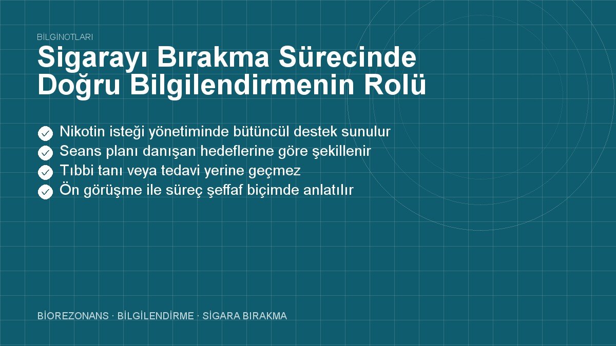 Sigarayı Bırakma Sürecinde Doğru Bilgilendirmenin Rolü