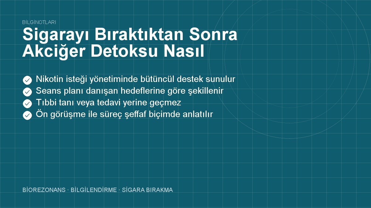 Sigarayı Bıraktıktan Sonra Akciğer Detoksu Nasıl Yapılır?
