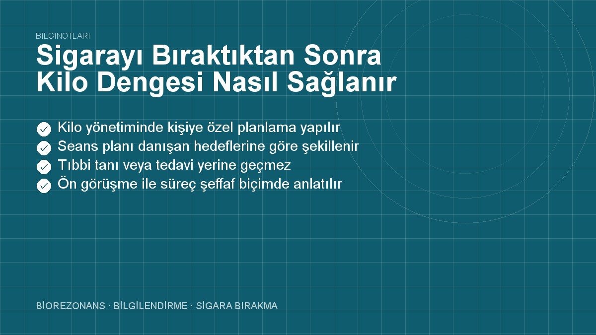 Sigarayı Bıraktıktan Sonra Kilo Dengesi Nasıl Sağlanır?