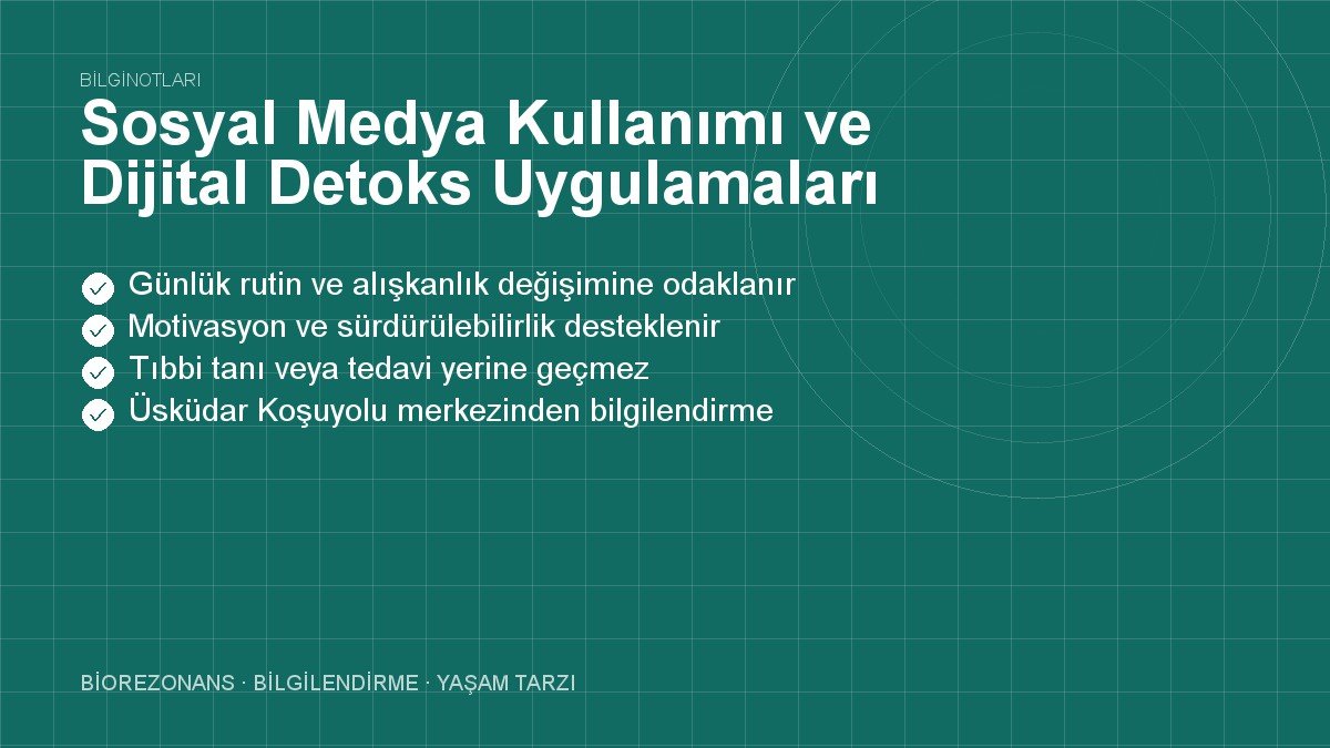 Sosyal Medya Kullanımı ve Dijital Detoks Uygulamaları