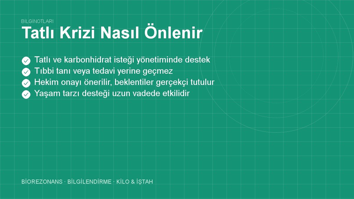 Tatlı Krizi Nasıl Önlenir