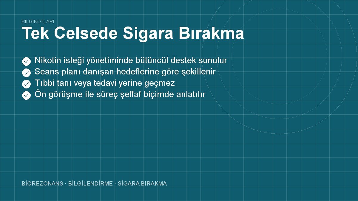Tek Celsede Sigara Bırakma