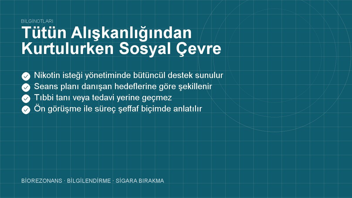 Tütün Alışkanlığından Kurtulurken Sosyal Çevre Yönetimi