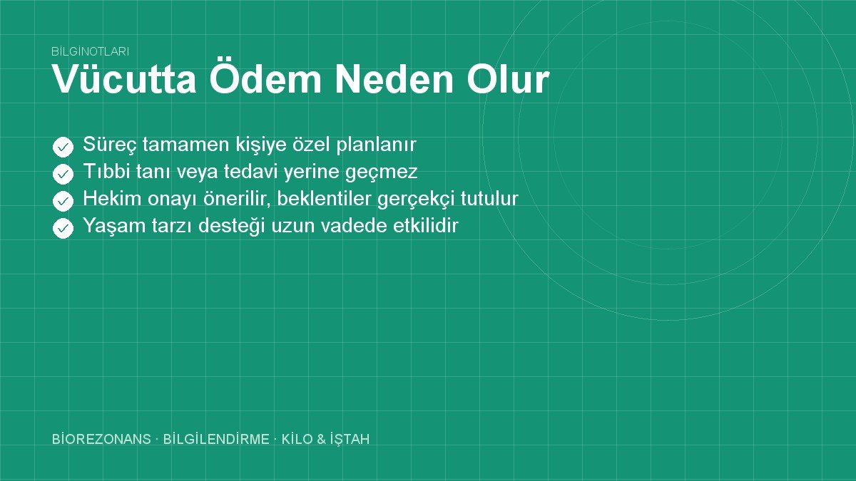 Vücutta Ödem Neden Olur? Ödem Atıcı Frekans Programı