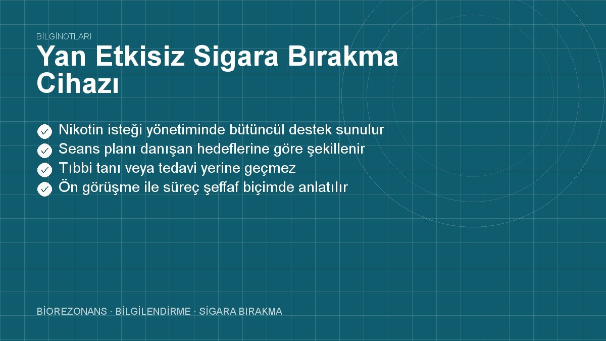 Yan Etkisiz Sigara Bırakma Cihazı