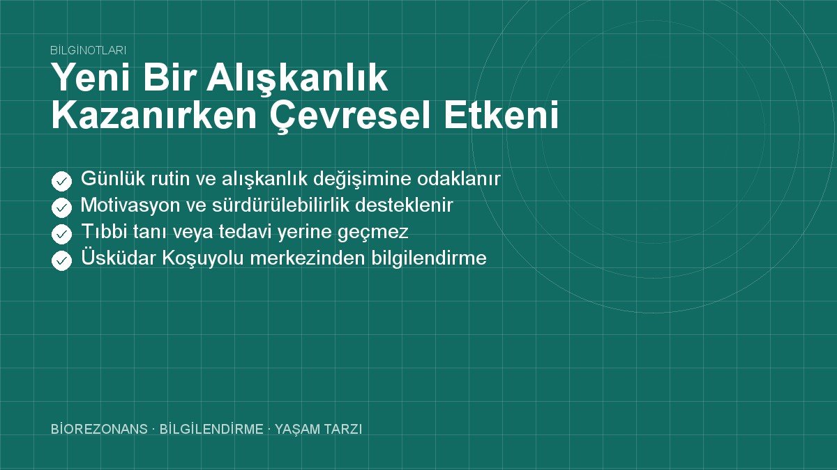 Yeni Bir Alışkanlık Kazanırken Çevresel Etkeni Yönetmek