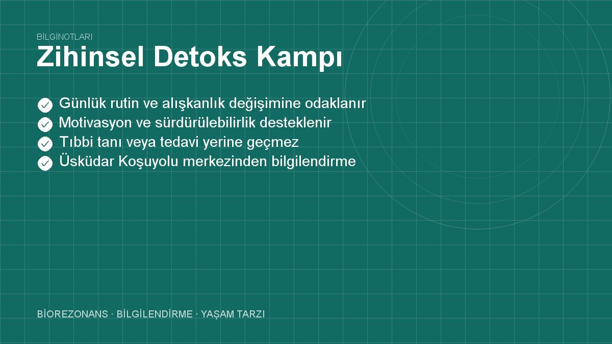 Zihinsel Detoks Kampı: Evde Uygulanacak 3 Günlük Plan