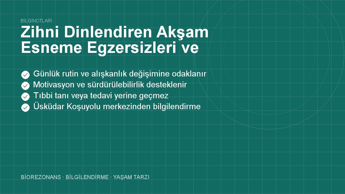 Zihni Dinlendiren Akşam Esneme Egzersizleri ve Yaşam