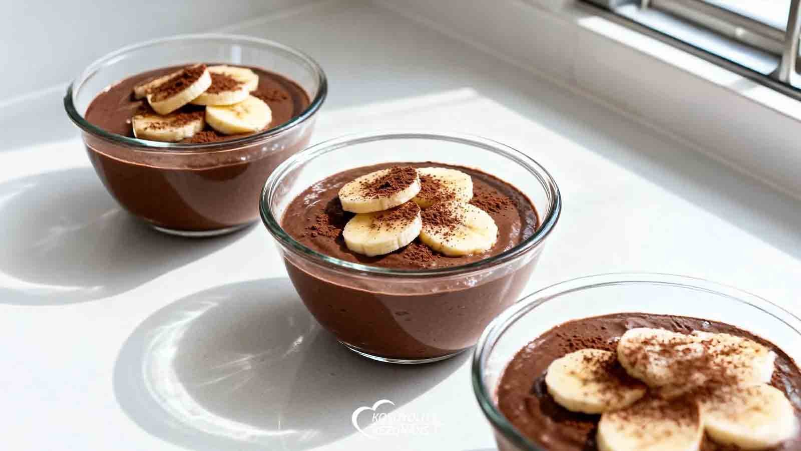 3 Malzemeli Şekersiz Glutensiz Puding