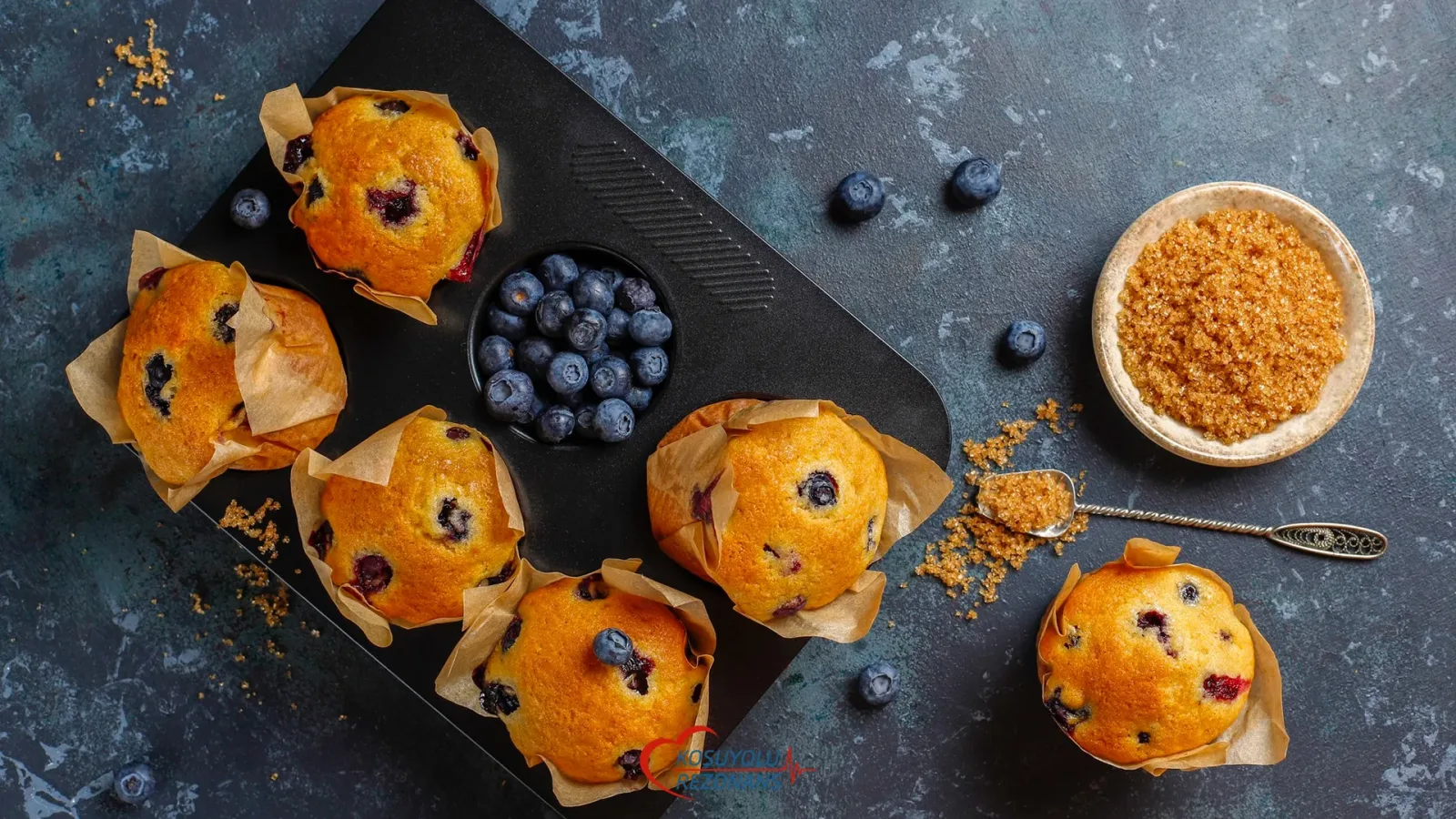 Glutensiz Yaban Mersinli Muffin 